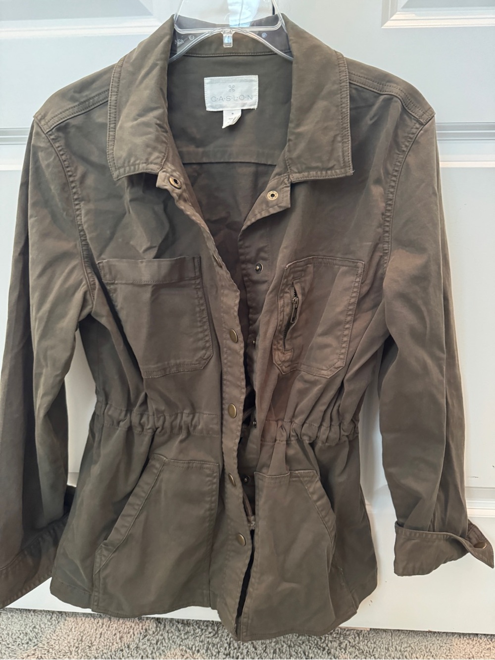 Caslon Olive Utility Jacket for Women